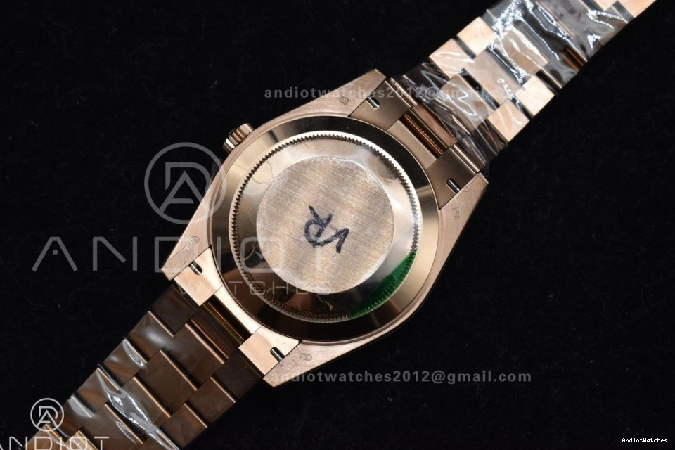 A Bracelet Bright Meteorite GMF Steel 904L On RG Crystal Markers DayDate 40 Dial President 706 1102